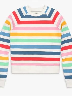 Primary Sweatshirt, Blossom Clementine Stripe, size Medium